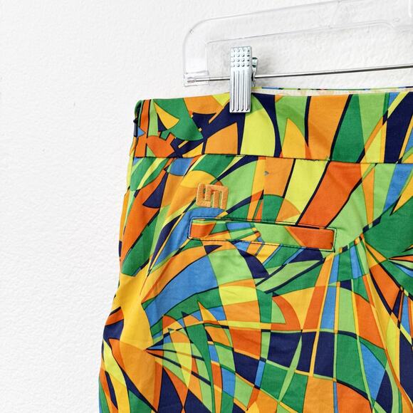 [Loudmouth] Jungle Bogey Geometric Mini Skort Golf Tennis Built In Shorts Sz 14 - Picture 6 of 9